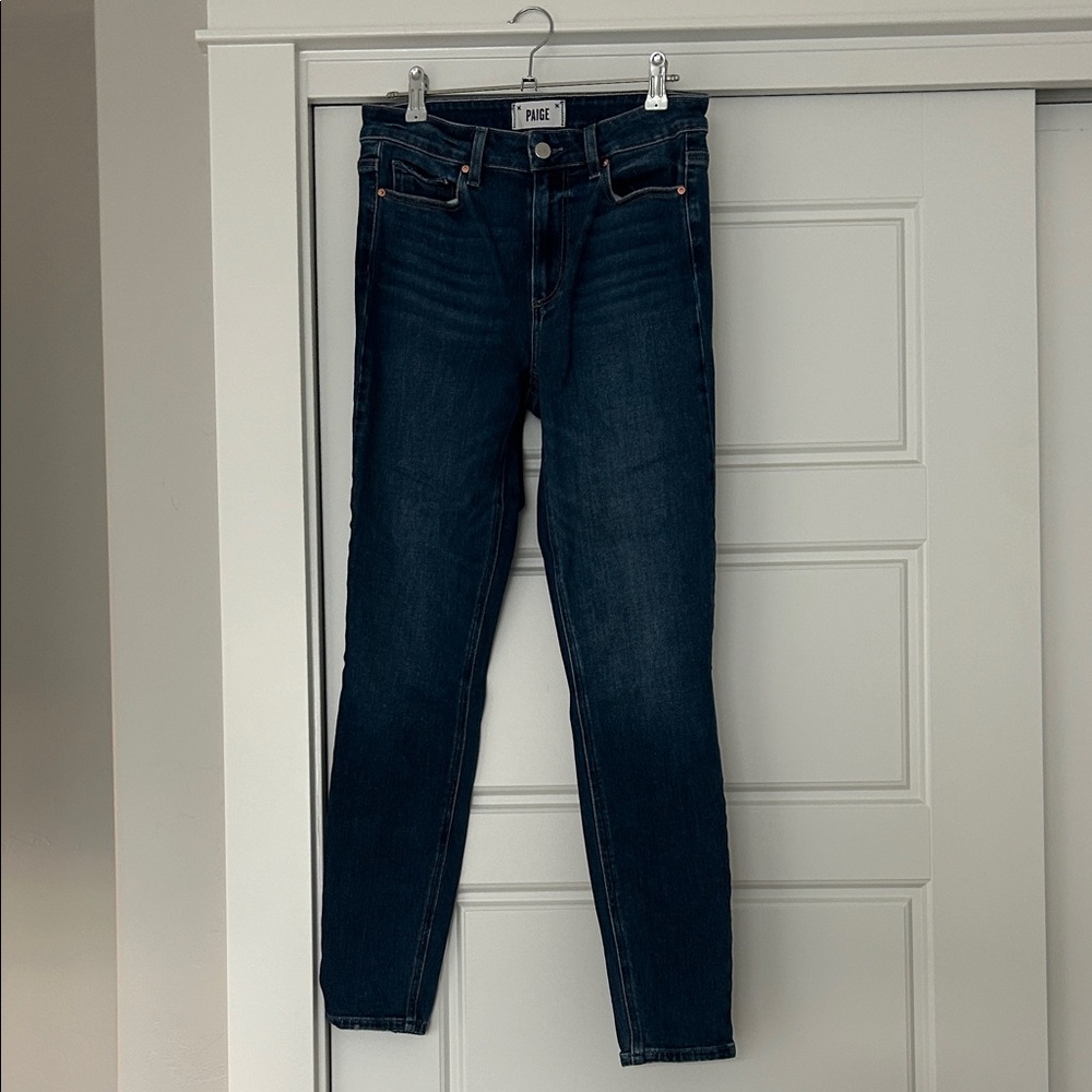PAIGE Women's Deep Blue Skinny Jeans